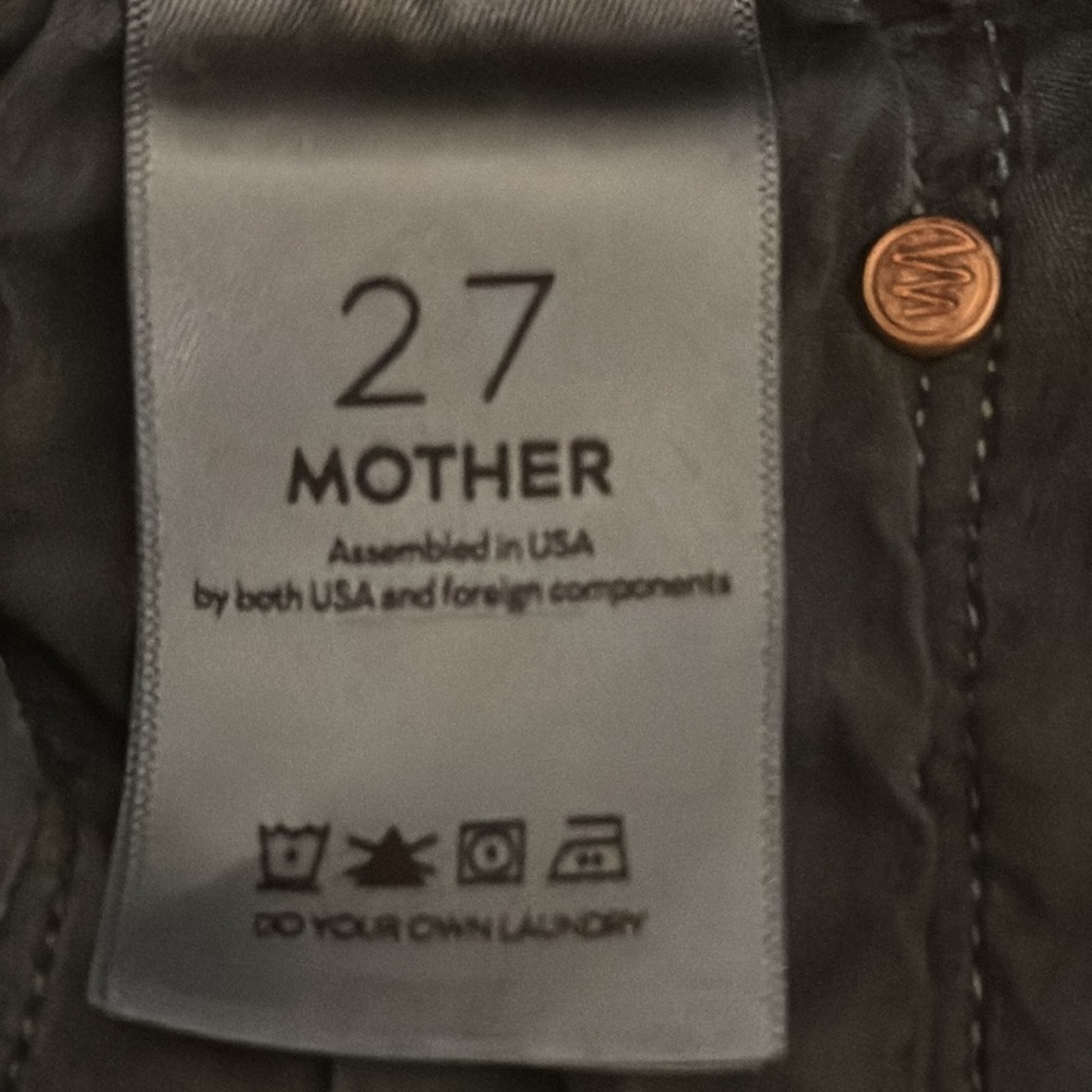 MOTHER High Waisted Looker Ankle Denim Jeans Size 27 Coffee, Tea or Me Wash Blue - Picture 8 of 10